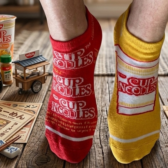 Odd Sox Other - Nissin Cup Noodles 2 Pair Ankle Socks men women funny crazy